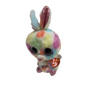 Ty Beanie Boos Silk Bloomy 6 in tall Plush stuffed Animal Doll Toy Rainbow Multi